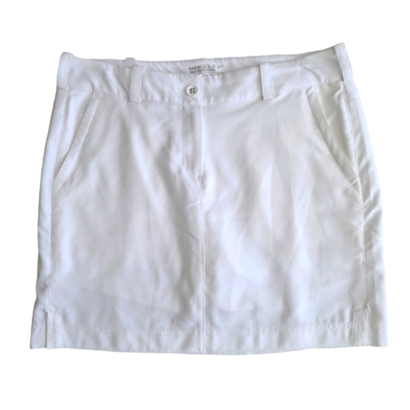 Nike Pants - Nike Dri Fit Golf Tennis Skort Skirt White 4 Pockets Size 10